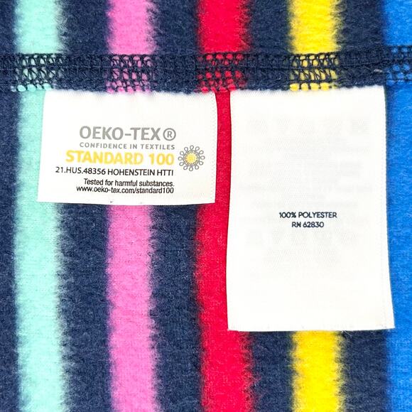 Lands' End Colorful Stripe Fleece Quarter-Zip Pullover - Picture 8 of 8